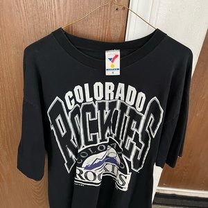 Vintage Colorado Rockies artex t-shirt XL black made in USA